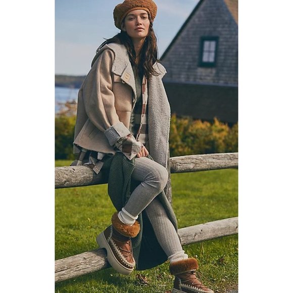 Free People Mou Lunar Landing Snow Platform Boots Size 39 - Picture 1 of 5